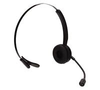 Denash Wireless Call Center Helmet with a Red Microphone for PC -Handy -Laptop, Long Battery Life for the Office Office, Black