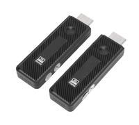 Denash Wireless HD Multimedia Transmitter Receiver Kit, 4K Decode 1080P Output, Plug and Play, Portable HD Multimedia Extender, 5G 2.4G for Projector TV Box, Mirror or Extended Screen (Black)