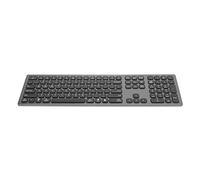 Denash Wireless Keyboard Avoid Shifting 110 Keys Aluminum Alloy Office Keyboard with Numeric Keypad for Laptop