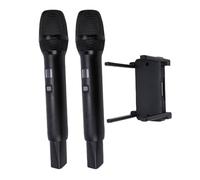 Denash Wireless Microphone System, True Diversity Wireless Mic with Aluminum Alloy ABS Material, for Singing Karaoke Hosting Speech