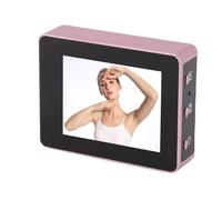 Denash Wireless Selfie Screen, Phone Wireless Selfie Screen, Wireless Selfie Screen with 2in Clear Display for Vlog Live Stream Video Recording Mobile Phone Back Camera (Pink)