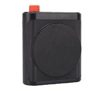 Denash Wireless Voice Amplifier with Lavalier Mics, Built in Noise Reduction Chip Bluetooth 5.3, 30m Range 15W Peak Power, with Magnetic and USB MP3 Playback, for Classroom (Black)