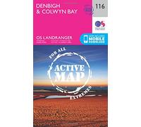 Denbigh & Colwyn Bay Map | Weatherproof | Rhyl & Prestatyn | Ordnance Survey | OS Landranger Active Map 116 | Wales | Walks | Cycling | Days Out | Maps | Adventure