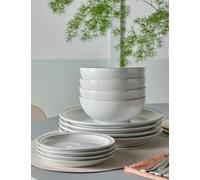 Denby 12 Piece Cotton White Dinner Set White