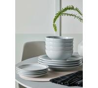 Denby 12 Piece Dove Grey Dinner Set Grey