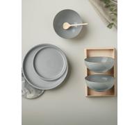 Denby 12 Piece Elements Coupe Dinner Set Grey