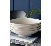 Denby Arc Set of 4 Pasta Bowls in White Denby White