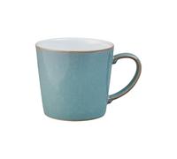 Denby - Azure Coupe Blue Large Coffee Mug -13.5 Ounce Stoneware Tea Cup Mug For Office & Home - Dishwasher Safe, Microwave Safe - Ceramic Tea Cups With Blue Glaze, Chip, Scratch Resistant For Everyday