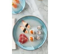 Denby Azure Haze Set of 4 Coupe Dinner Plates in Green Denby Green