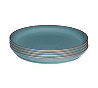 Denby Azure Set Of 4 Coupe Dinner Plates
