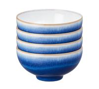 Denby - Blue Haze Rice Bowls Set of 4 - Dishwasher Microwave Safe Crockery - Ceramic Stoneware Tableware
