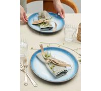 Denby Blue Haze Set of 4 Coupe Dinner Plates Denby Blue