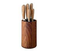 Denby Carbonised Ash Wood Knife Block Set