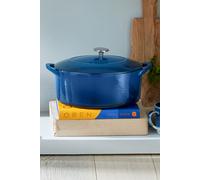 Denby Cast Iron 28cm Oval Casserole in Bright Blue Denby Bright Blue