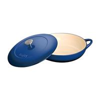 Denby - Cast Iron Casserole Dish with Lid - Cobalt Blue - 3.65L Capacity - Non-Stick - Ovenproof - Easy Grip Handles - For Braising, Stews, Roasting, Batch Cooking -30cm x 30cm x 13cm