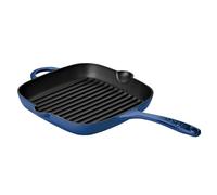 Denby - Cast Iron Griddle Pan - 1650 ml Capacity - Cobalt Blue - All Hobs - Grill Pan - Non-Stick - Health Meals - Minimal Effort - 25cm x 29cm x 4cm