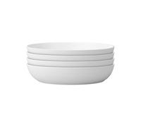 Denby - China Pasta Bowls Set of 4 - Dishwasher Safe Crockery - 1000ml White Bowl Set for Dinner & Lunch - Pasta Dishes for Rice, Noodles - Chip & Crack Resistant