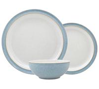 Denby Elements 12 Piece Stoneware Dinner Set - Blue & White