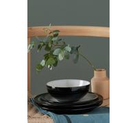 Denby Elements 12 Piece Tableware Set in Black Denby Black