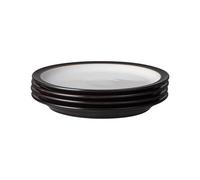Denby Elements Black Set Of 4 Dinner Plates