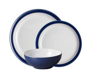 Denby Elements Dark Blue 12 Piece Tableware Set