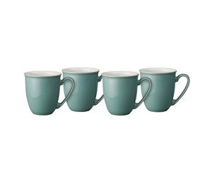Denby Elements Fern Green Set Of 4 Coffee Beaker/Mugs