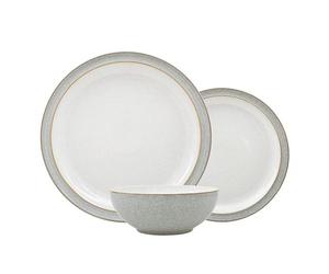 Denby Elements Light Grey 12 Piece Tableware Set