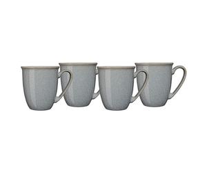 Denby Elements Light Grey Set Of 4 Coffee Mugs