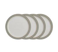 Denby - Elements Medium Light Grey Plates Set of 4 - Small,