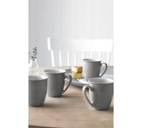 Denby Elements Set of 4 Coffee Beaker/Mugs in Light Grey Denby Light Grey