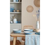 Denby Elements Set of 4 Pasta Bowls in Blue Denby Blue