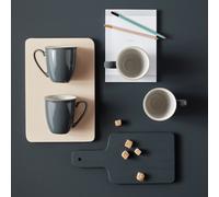 Denby Elements Set of 4 Stoneware Mugs - Fossil Grey
