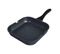 Denby - Granite Finish Cast Aluminium Griddle Pan - 28cm Length - QuanTanium® Non-Stick Coating - Suitable for All Hob Types - Granite Effect - Oven Safe, Soft Touch, Easy Grip Handle, L48.5xW29xH4cm