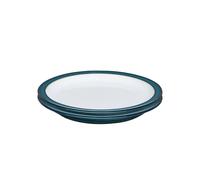 Denby - Greenwich Small Plates Set of 2 - Dishwasher, Oven, Microwave, And Freezer Safe (17.5cm x 17.5cm x 2cm) Green, White Ceramic Stoneware Tableware - Chip & Crack Resistant