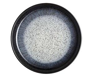 Denby Halo Alt Coupe Plate, Ceramic, Black, 17 x 17 x 2.5 cm