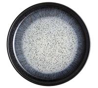 Denby Halo Stoneware Coupe Medium Plate, 21cm, Black/Multi