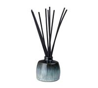 Denby - Halo Ceramic Reed Diffuser - 200ml Jasmine & Patchouli Fragrance Oil - Home Indoor Fragrance Aromatherapy Diffuser - Black, Grey Reactive Glaze Pot