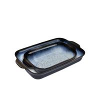 Denby - Halo Stoneware Oven Dish Set of 2 - Large 39.5cm & Small 21.5cm Rectangular Oven Proof Ceramic Dishes For Cooking, Baking, Serving - Oven & Dishwasher Safe For Lasagne, Pies, Casseroles