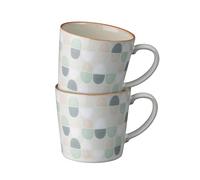 Denby - Heritage Atrium Accent Mugs Set of 2 - Large 400ml Capacity Coffee Cups - Dishwasher, Microwave Safe & Oven Proof for Home & Office - Chip Resistant Glazed, Everyday Chip Resistant Stoneware