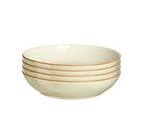 Denby - Heritage Orchard Pasta Bowls Set of 4-22cm Diameter - Dishwasher & Microwave Safe, Oven Proof Stoneware Dishes for Dinner, Lunch, Noodles, Rice - Ceramic Chip Resistant for Everyday Use