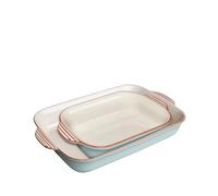 Denby - Heritage Pavilion Stoneware Oven Dish Set of 2 - Large 39.5cm & Small 21.5cm Rectangular Oven Proof Ceramic Dishes For Cooking, Baking, Serving - Oven & Dishwasher Safe For Lasagne, Casserole