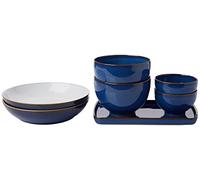 Denby IMPERIAL BLUE 7 PIECE TAKEAWAY SET, Stone, 23.5 x 26.5 x 17 cm
