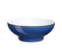 Denby - Imperial Blue Serving Bowl - Blue Glaze Dishwasher Microwave Safe Crockery 1.9L, 23.5cm - Blue, White Ceramic Stoneware Tableware - Chip & Crack Resistant