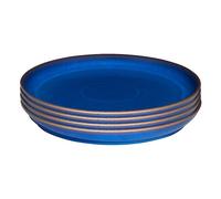 Denby Imperial Blue Set Of 4 Coupe Dinner Plates