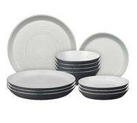Denby Impression 12 Piece Tableware Set Charcoal