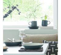 Denby - Impression Charcoal Blue Pasta Bowls Set of 4 - Dishwasher Microwave Safe Crockery - Ceramic Stoneware Tableware