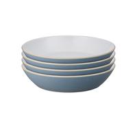 Denby - Impression Blue Pasta Bowls Set of 4 - Dishwasher Microwave Safe Crockery - Ceramic Stoneware Tableware