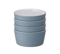 Denby - Impression Blue Straight Rice Bowls Set of 4 - Dishwasher Microwave Safe Modern Crockery - Ceramic Stoneware Tableware