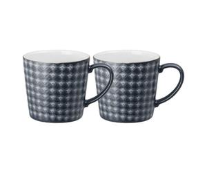 Denby Impression Charcoal Set Of 2 Diamond Large Mug