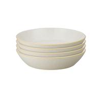 Denby - Impression Cream Pasta Bowls Set of 4 - Dishwasher Microwave Safe Crockery - Ceramic Stoneware Tableware